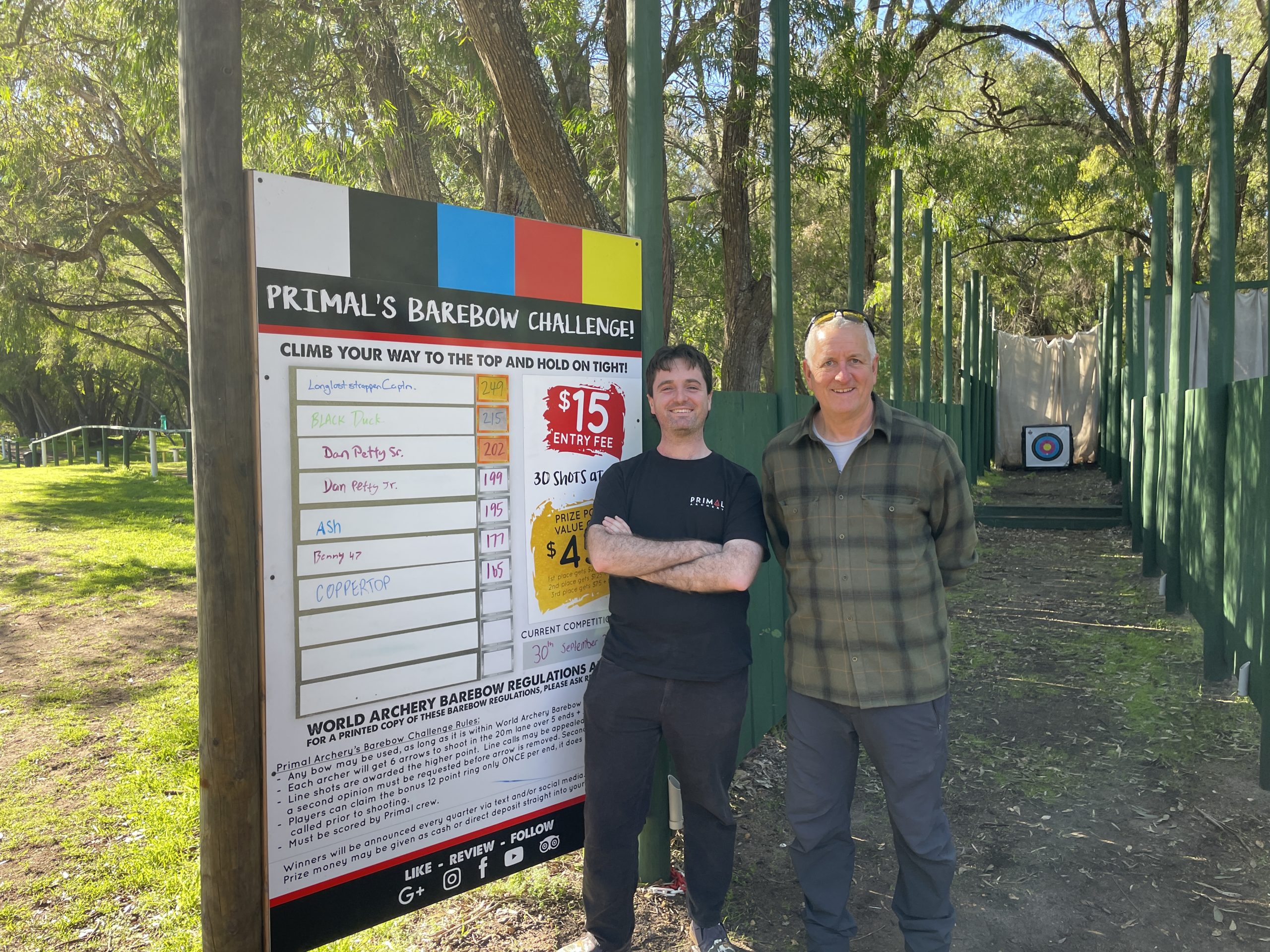 Family enjoying an outdoor archery experience at Primal Archery in Busselton., buy your archery gift cards today